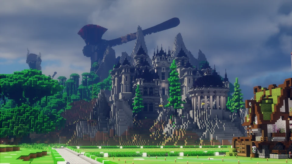 Каменный дворец на склоне в мире CUBOMetre