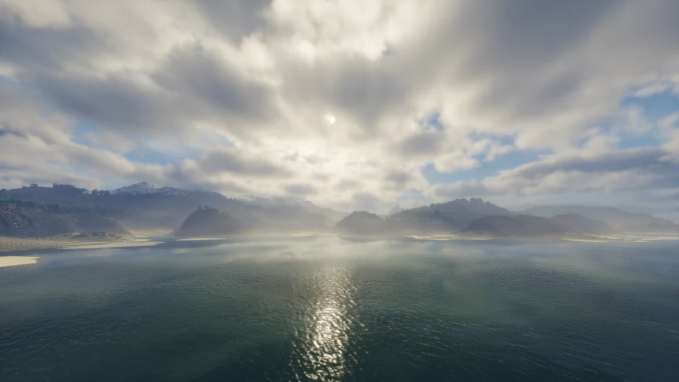 Рассвет над морем в мире CUBOMetre